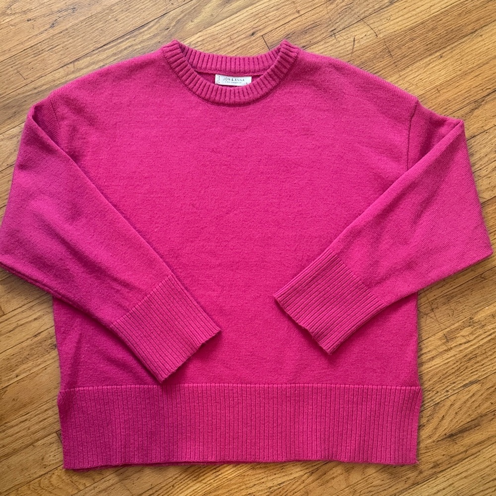 Jon & Anna Pink Crew Neck Sweater